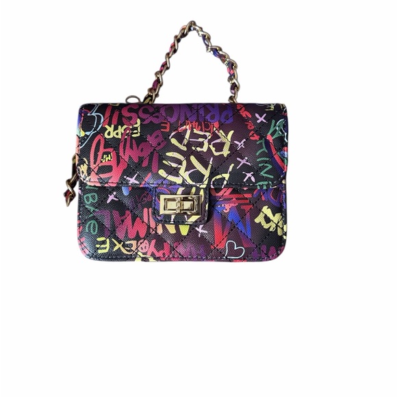 None Handbags - Colorful Graffiti Print Women's Bag